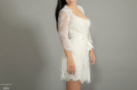 Bell Sleeve Bridal Lace Robe (#Miriam) - Dream Dresses by P.M.N.