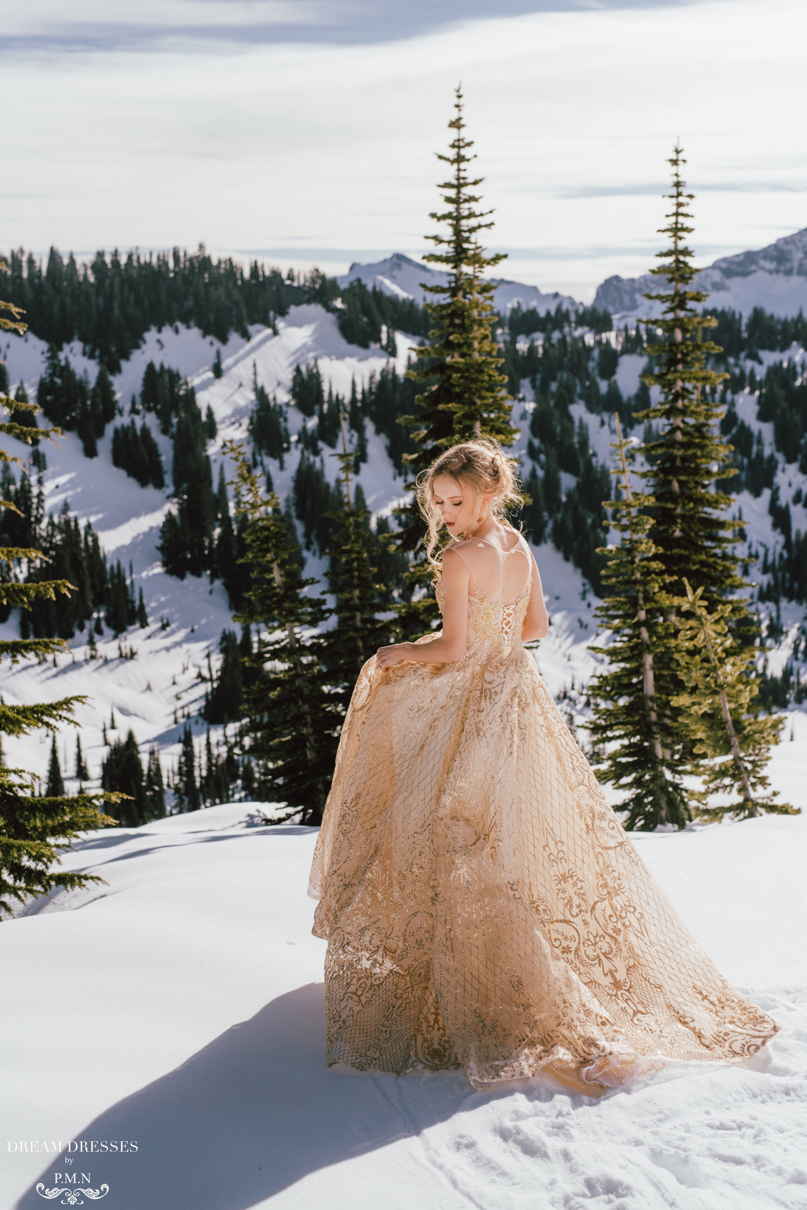 Gold Ball Gown Dress | Dream Dresses Gold Ball Gown Dress | Dream Dresses