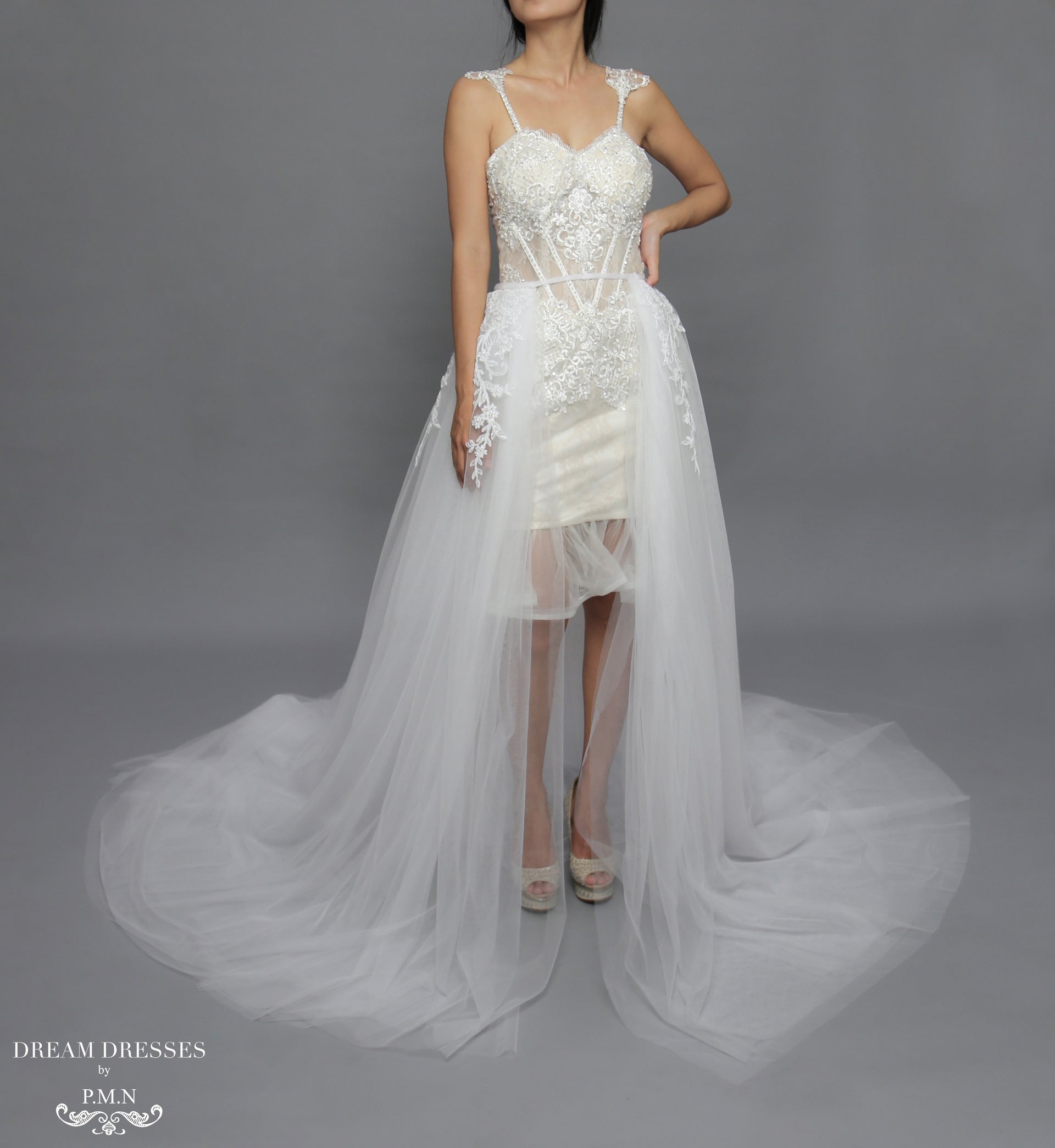 Detachable Wedding Overskirt (#Nova) - Dream Dresses by P.M.N.