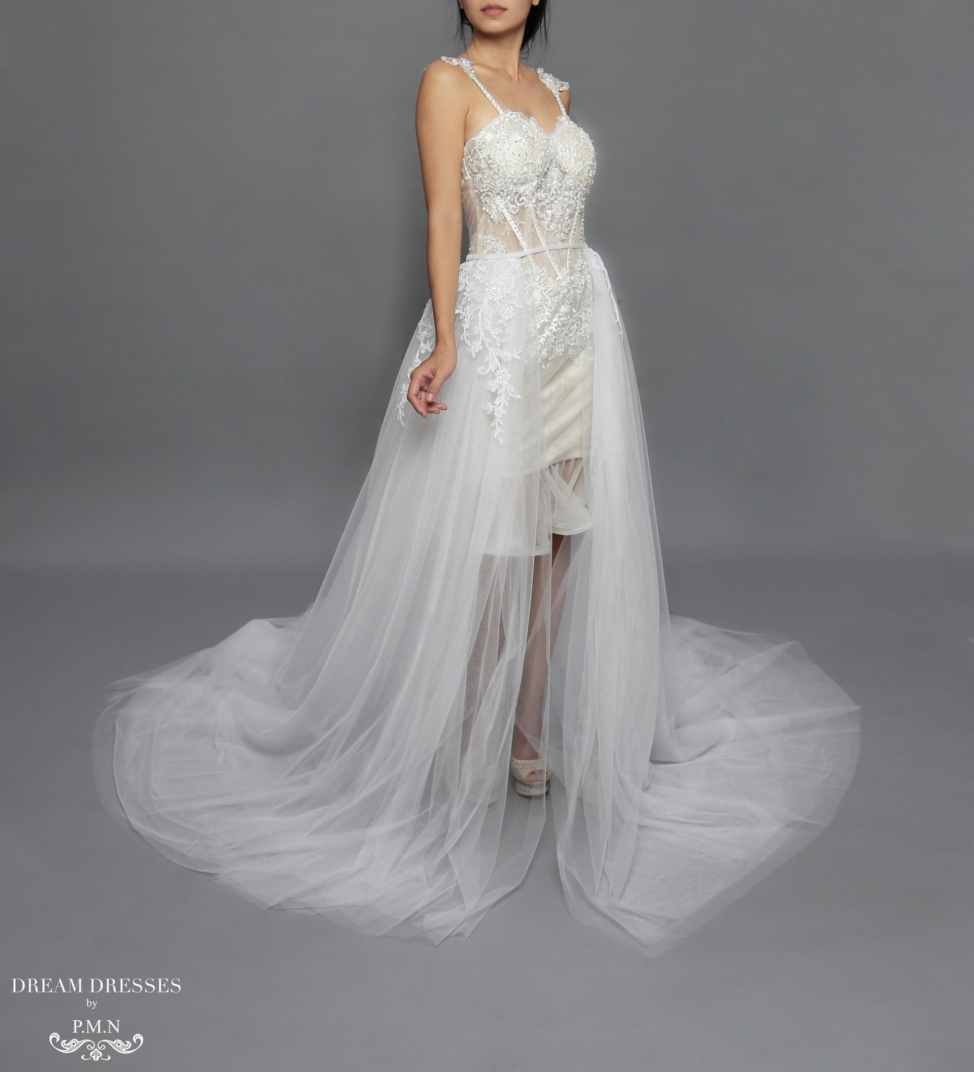 Detachable Wedding Overskirt (#Nova) - Dream Dresses by P.M.N.