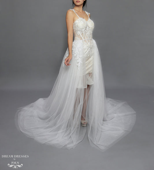 Detachable Wedding Overskirt (#Nova) - Dream Dresses by P.M.N.