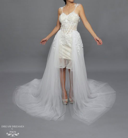 Detachable Wedding Overskirt (#Nova) - Dream Dresses by P.M.N.