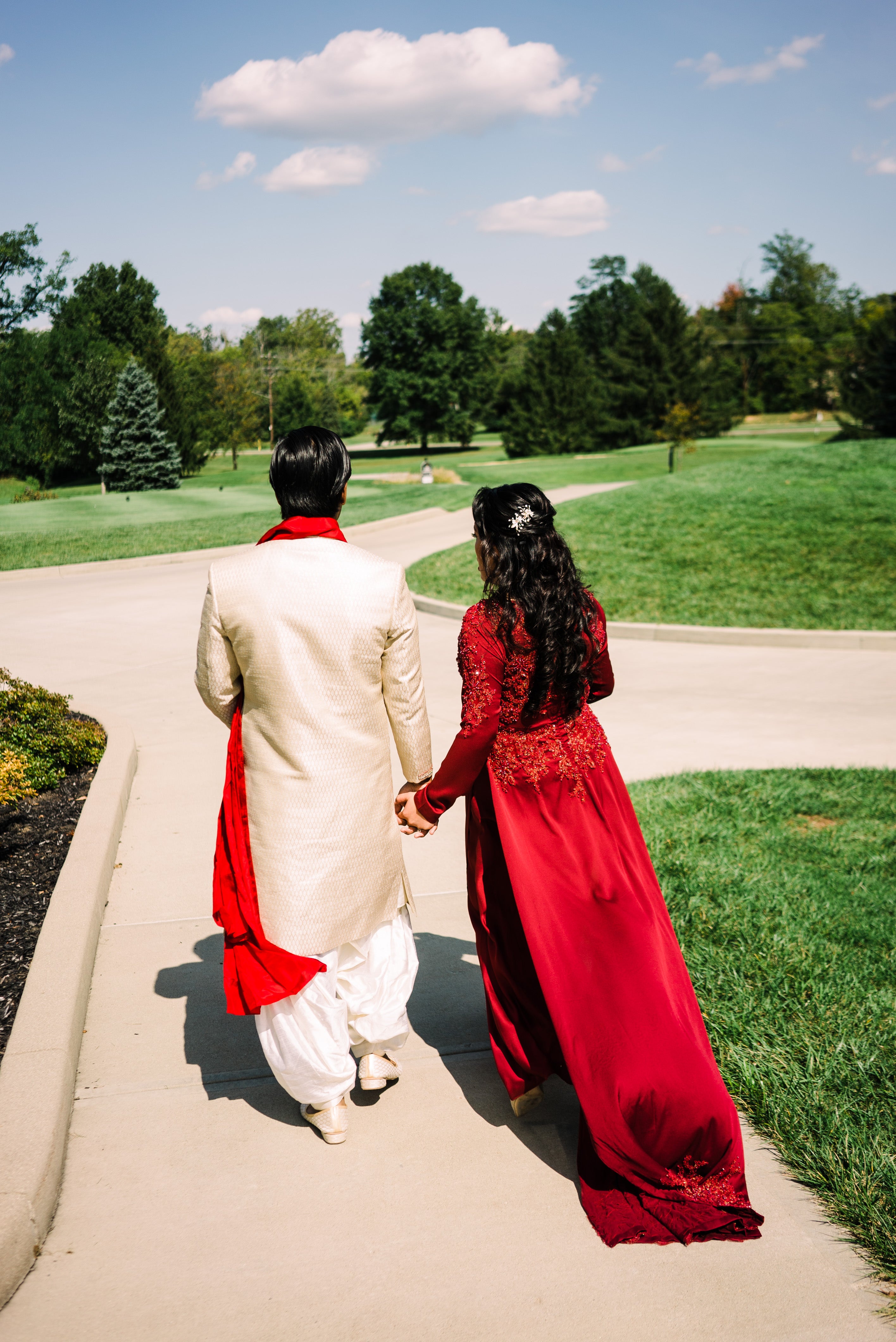 Burgundy Ao Dai | Vietnamese Bridal Dress with Embellishment (#PAPHOS)