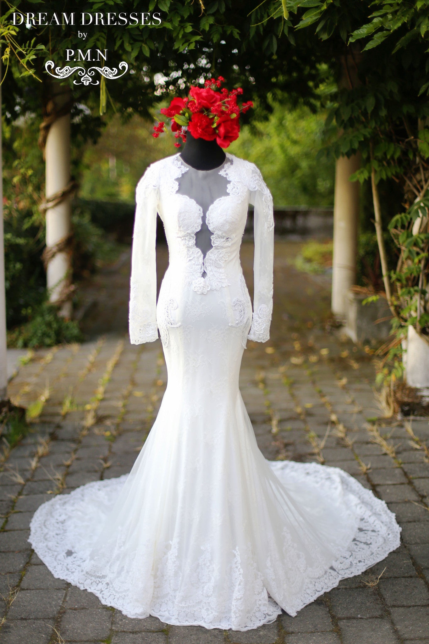 Fit & Flare Wedding Dress with Large Train Sample Sale Fit & Flare Wedding Dress with Large Train Sample Sale