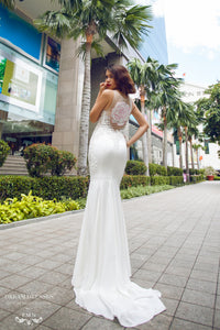Couture Silk Gown with Embroidery and Hand Beading (Style #PB068) - Dream Dresses by P.M.N
 - 4
