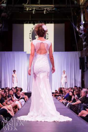 SAMPLE SALE/ Sexy Sheer Mermaid Wedding Dress (style # Kyra PB086) - Dream Dresses by P.M.N
 - 5