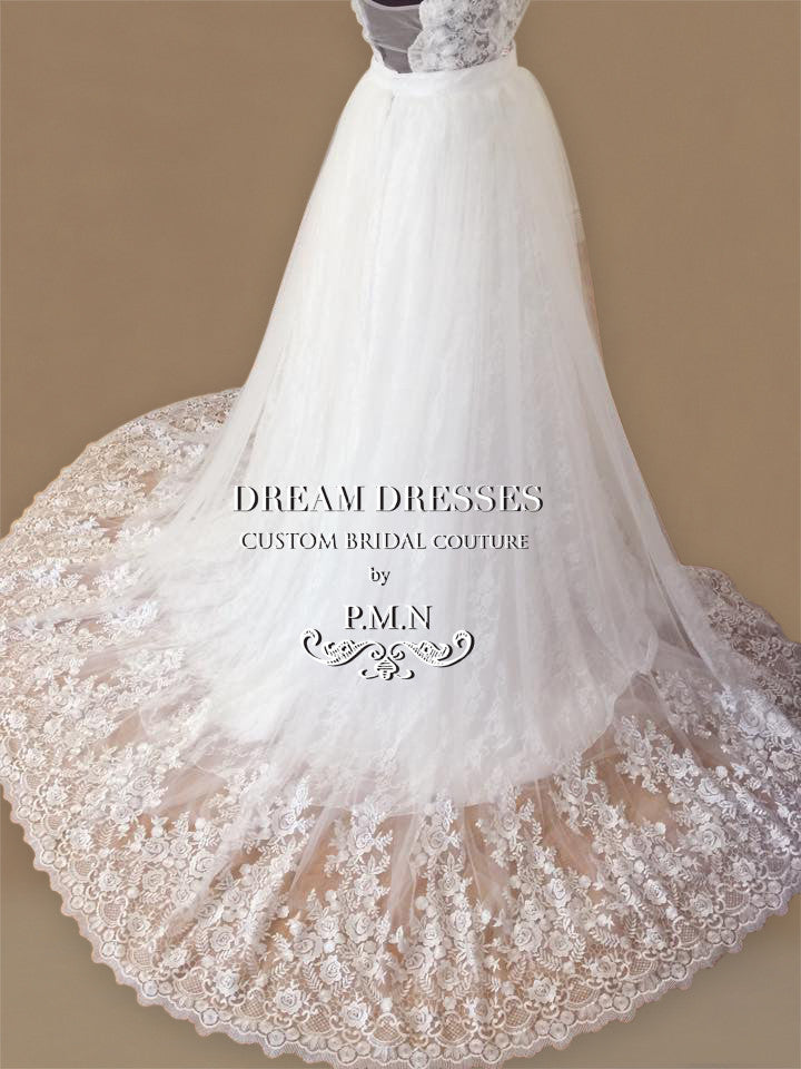 SAMPLE SALE/ Detachable Ball Gown Skirt With Chapel Train (Style #PB162) - Dream Dresses by P.M.N
 - 10