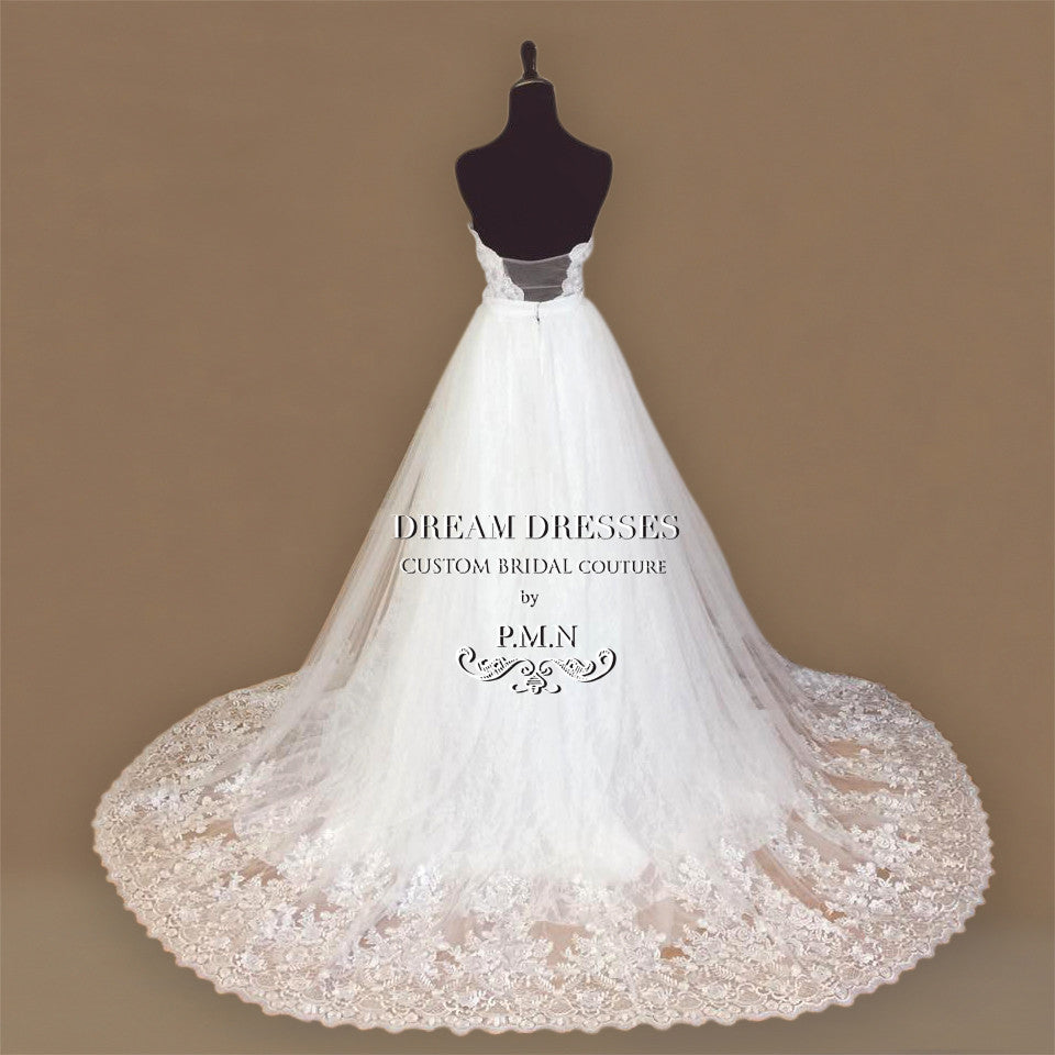Strapless Lace Ball Gown (#PB138) - Dream Dresses by P.M.N
 - 3