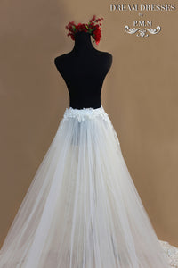 Bridal Detachable Cathedral Train With Two Layers of Lace Appliqué (Style #ANGIE PB153) - Dream Dresses by P.M.N
 - 4