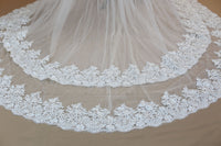 Bridal Detachable Cathedral Train With Two Layers of Lace Appliqué (Style #ANGIE PB153) - Dream Dresses by P.M.N
 - 1
