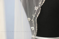 Hand Beaded Bridal Veil Hip Length (Style #PB180) - Dream Dresses by P.M.N
 - 9
