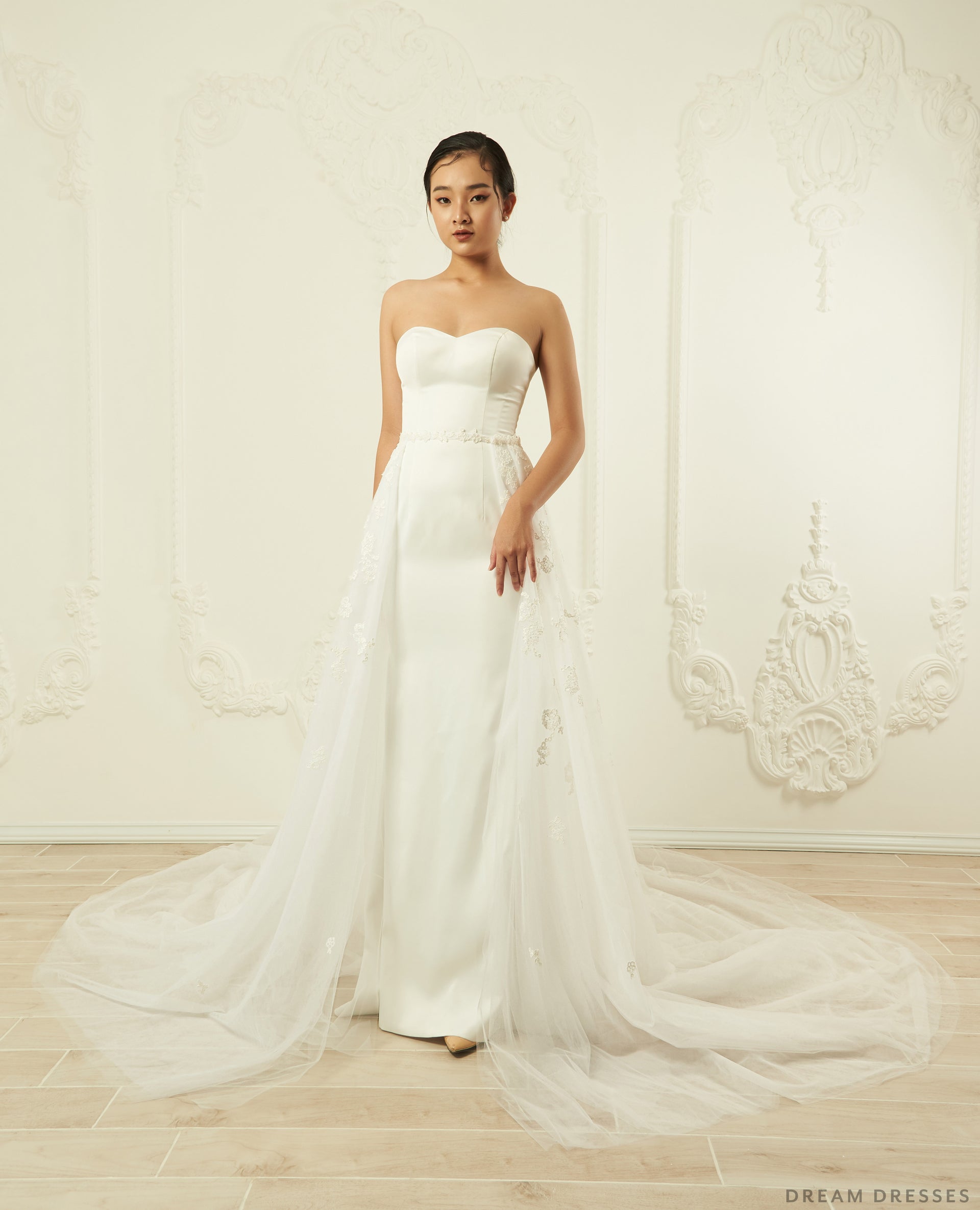 Lace Detachable Bridal Train (#Callie) - Dream Dresses by P.M.N.