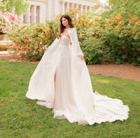 Rhinestone Crystal Bridal Cape (#AILE) - Dream Dresses by P.M.N.