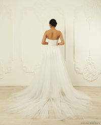 Detachable Wedding Dress Overskirt (#Priya) - Dream Dresses by P.M.N.