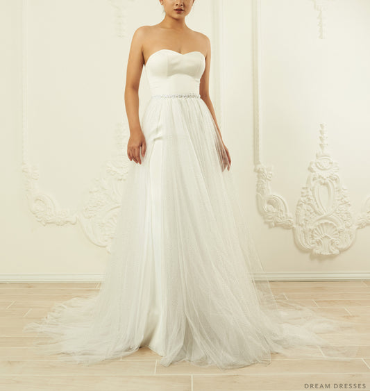Detachable Wedding Dress Overskirt (#Priya) - Dream Dresses by P.M.N.