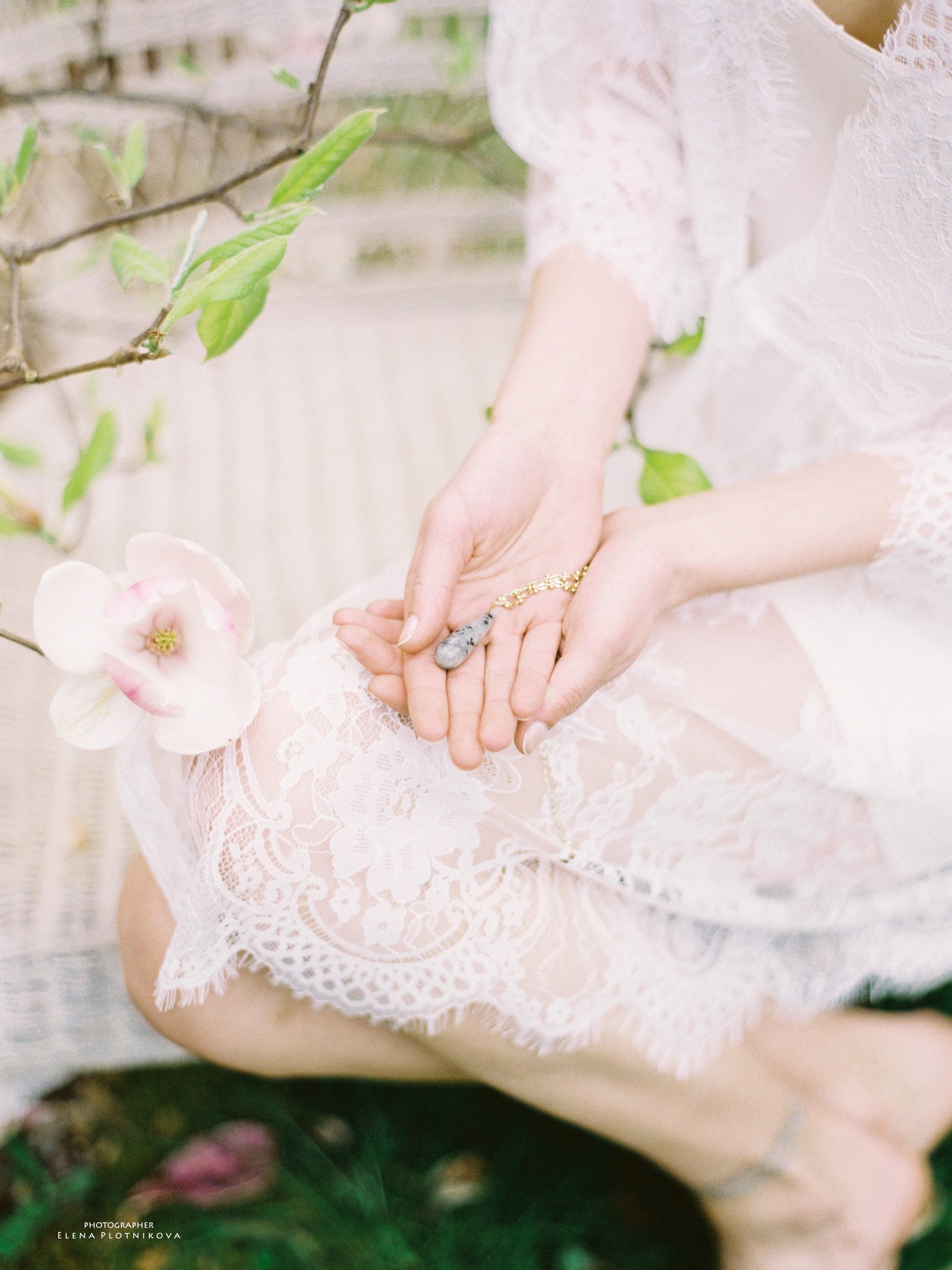 Bridal Lace Robe Kimono (#Isabella)