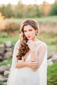 Chapel Bridal Cape Veil (#VEDA) - Dream Dresses by P.M.N.