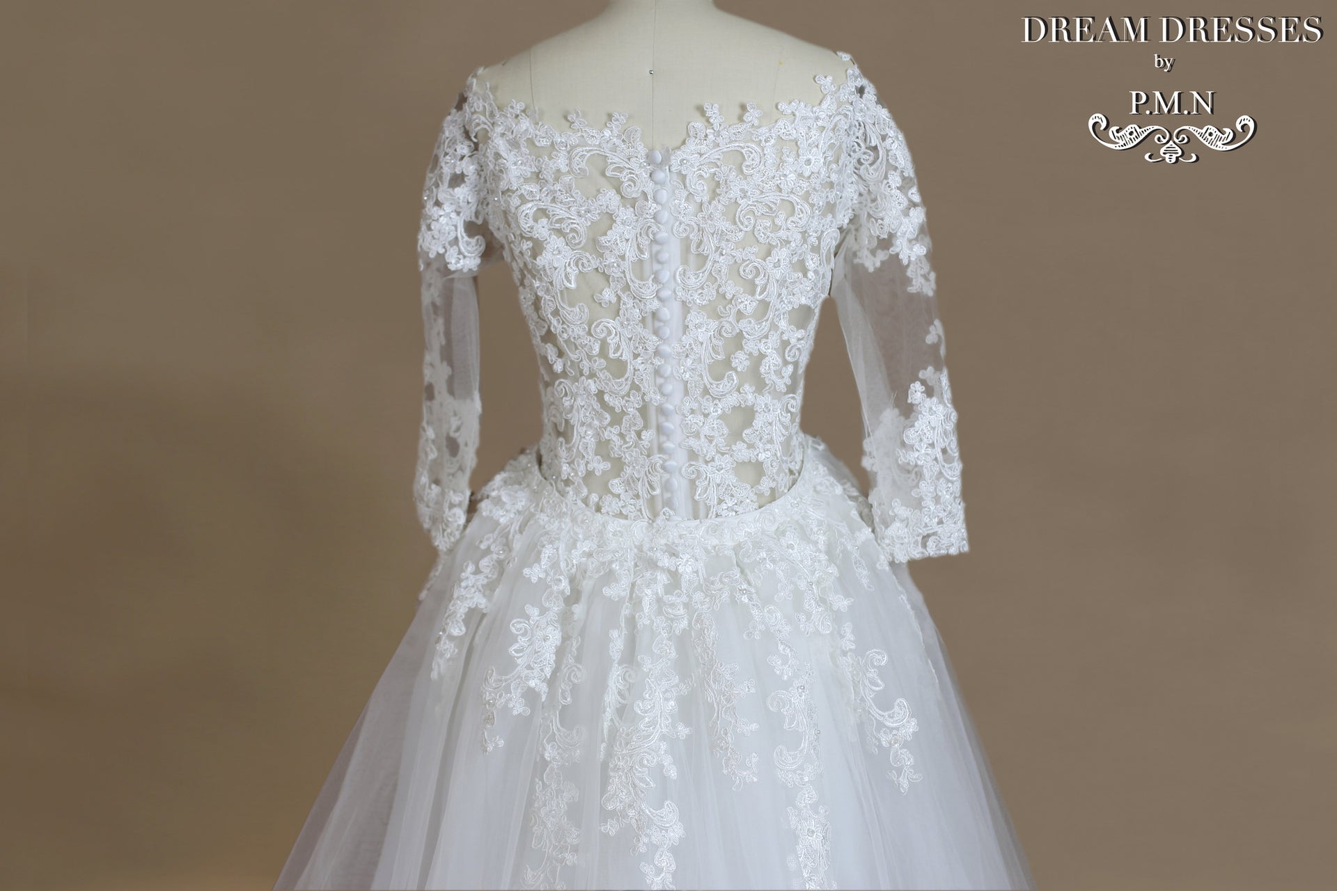 Detachable Cathedral Bridal Train (#SS16302) - Dream Dresses by P.M.N
 - 4