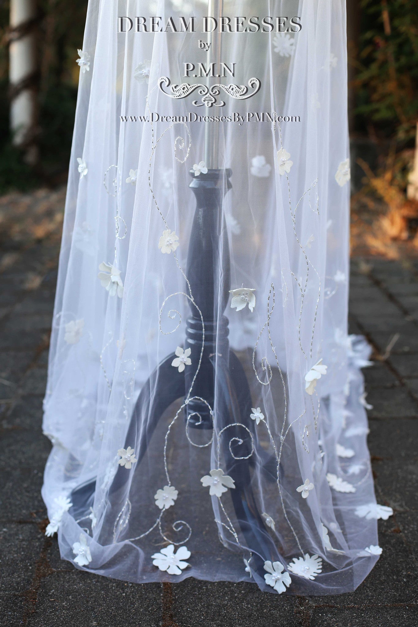 Detachable Tulle Skirt With Couture Detail (Style #SS16305) - Dream Dresses by P.M.N
 - 3