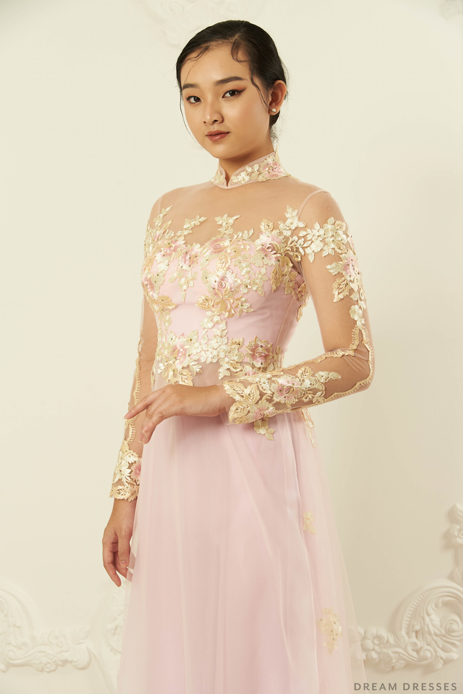 Pink Bridal Ao Dai | Modern Vietnamese Bridal Dress (#MYLAH)