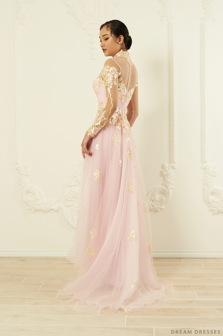 Pink Bridal Ao Dai | Modern Vietnamese Bridal Dress (#MYLAH)