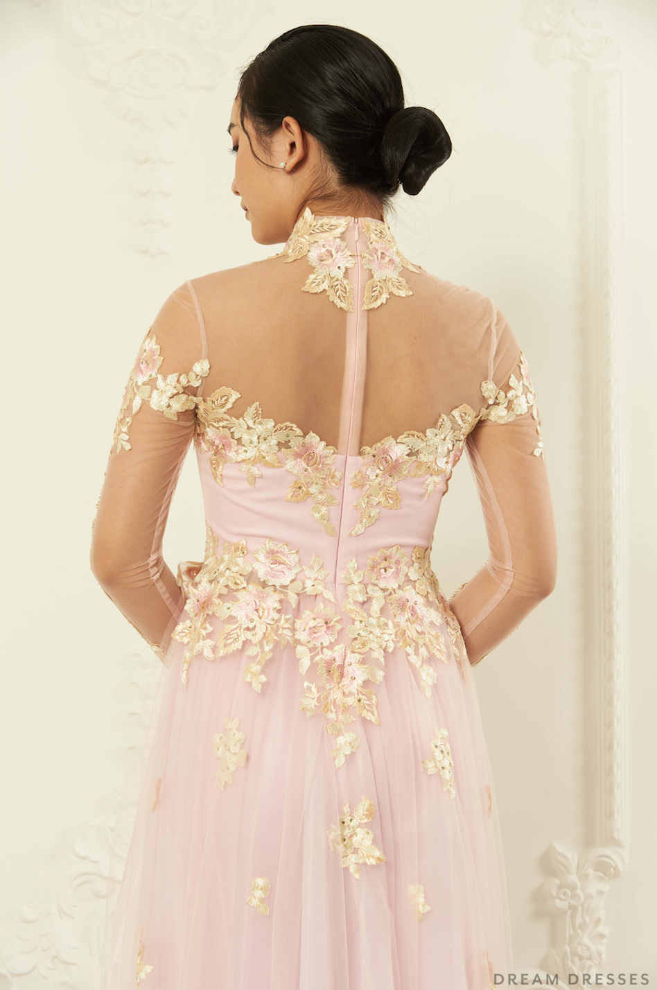 Pink Bridal Ao Dai | Modern Vietnamese Bridal Dress (#MYLAH) - Dream Dresses by P.M.N.