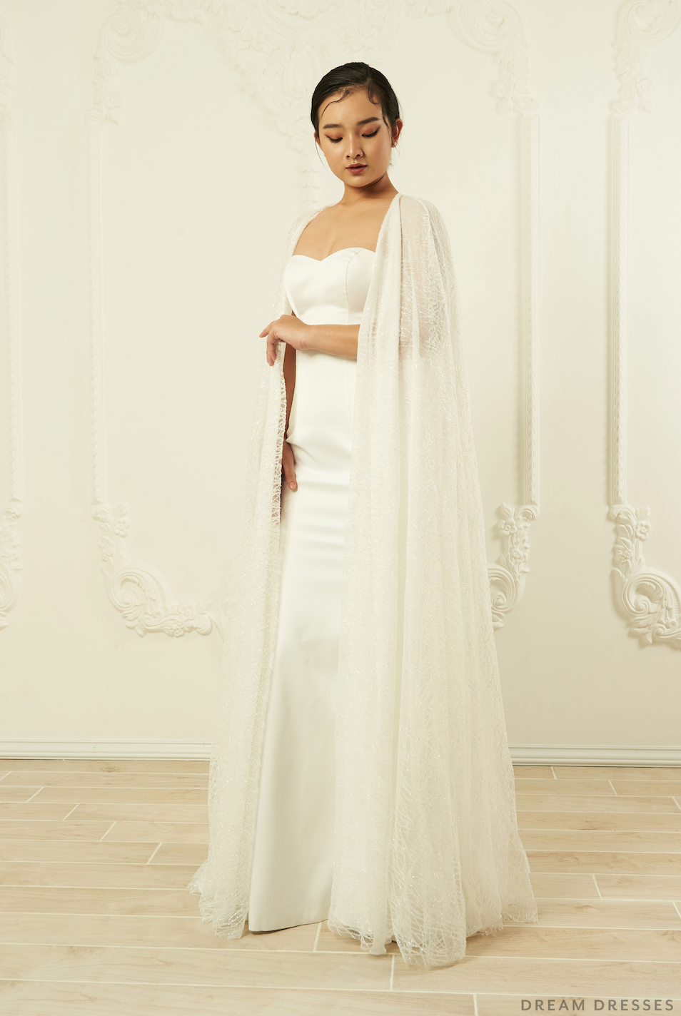 Sparkling Bridal Cape (#ELIANA)