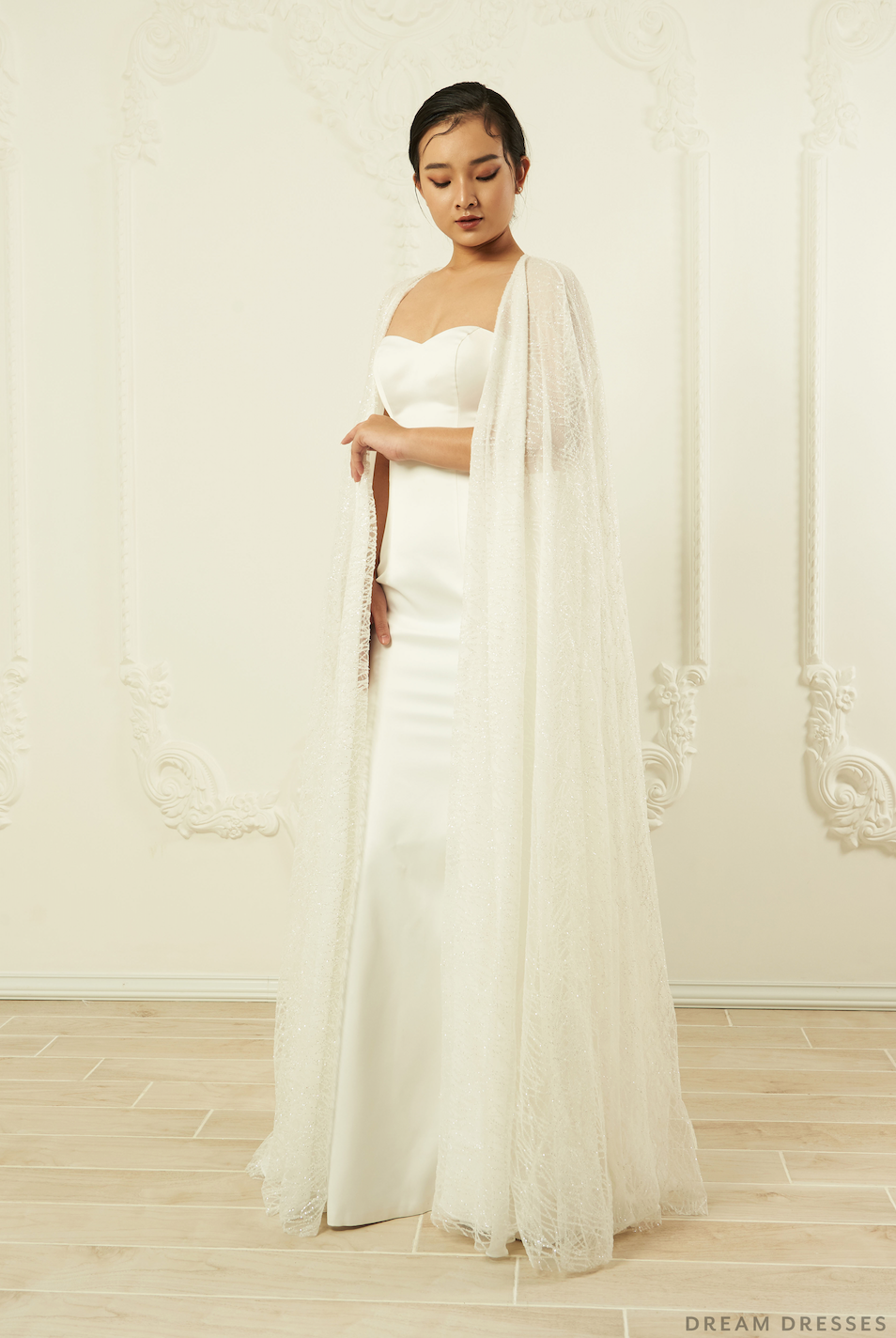 Sparkling Bridal Cape (#ELIANA) - Dream Dresses by P.M.N.