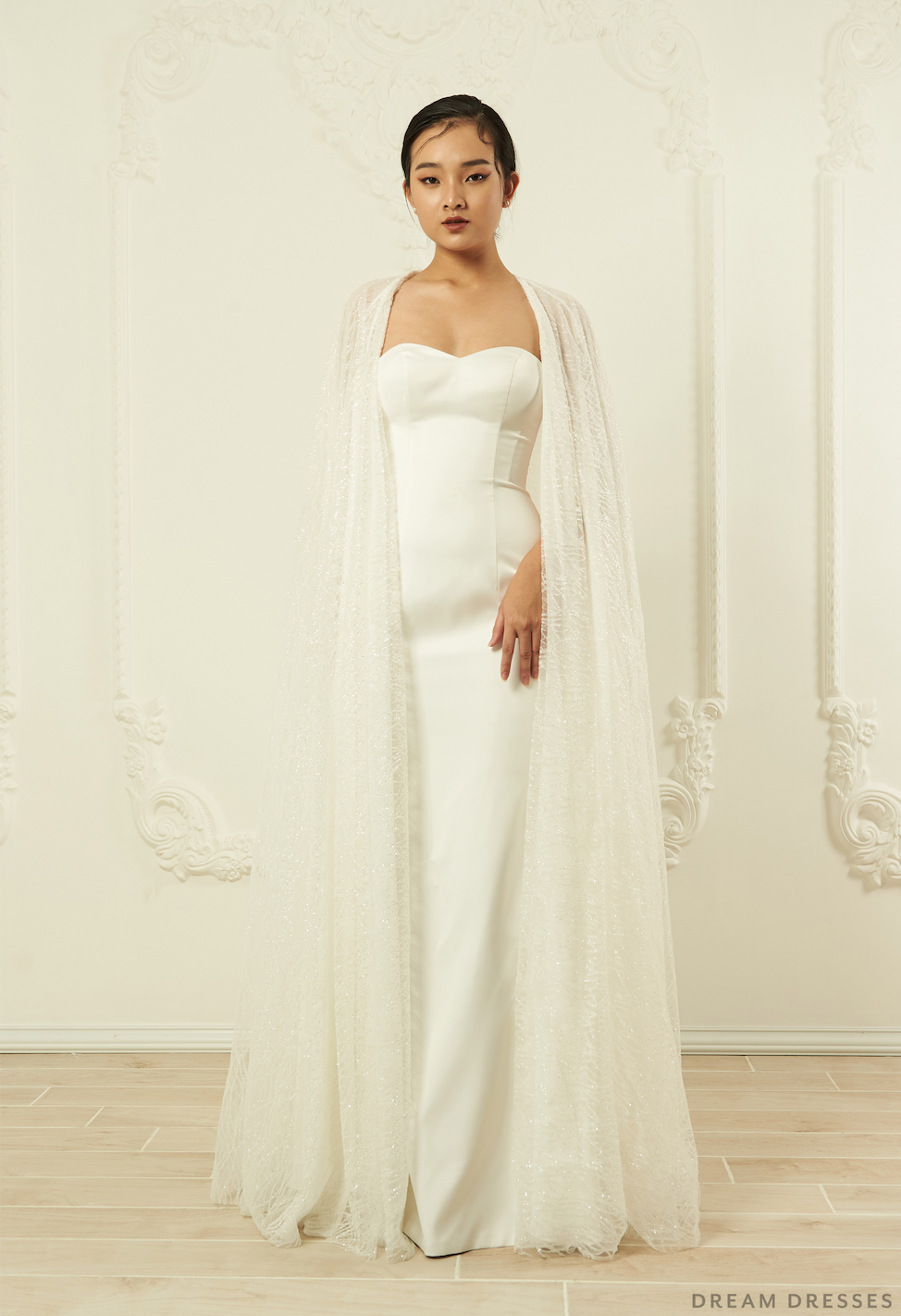 Sparkling Bridal Cape (#ELIANA) - Dream Dresses by P.M.N.