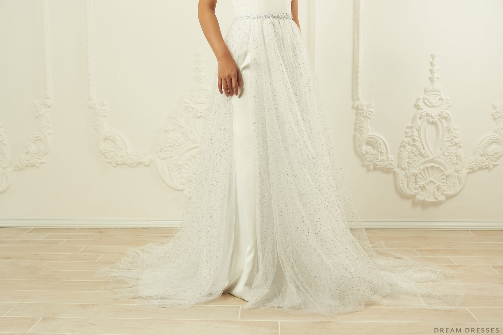 Detachable Wedding Dress Overskirt (#Priya) - Dream Dresses by P.M.N.