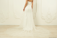 Detachable Bridal Overskirt with Pearls (#Belinda) - Dream Dresses by P.M.N.