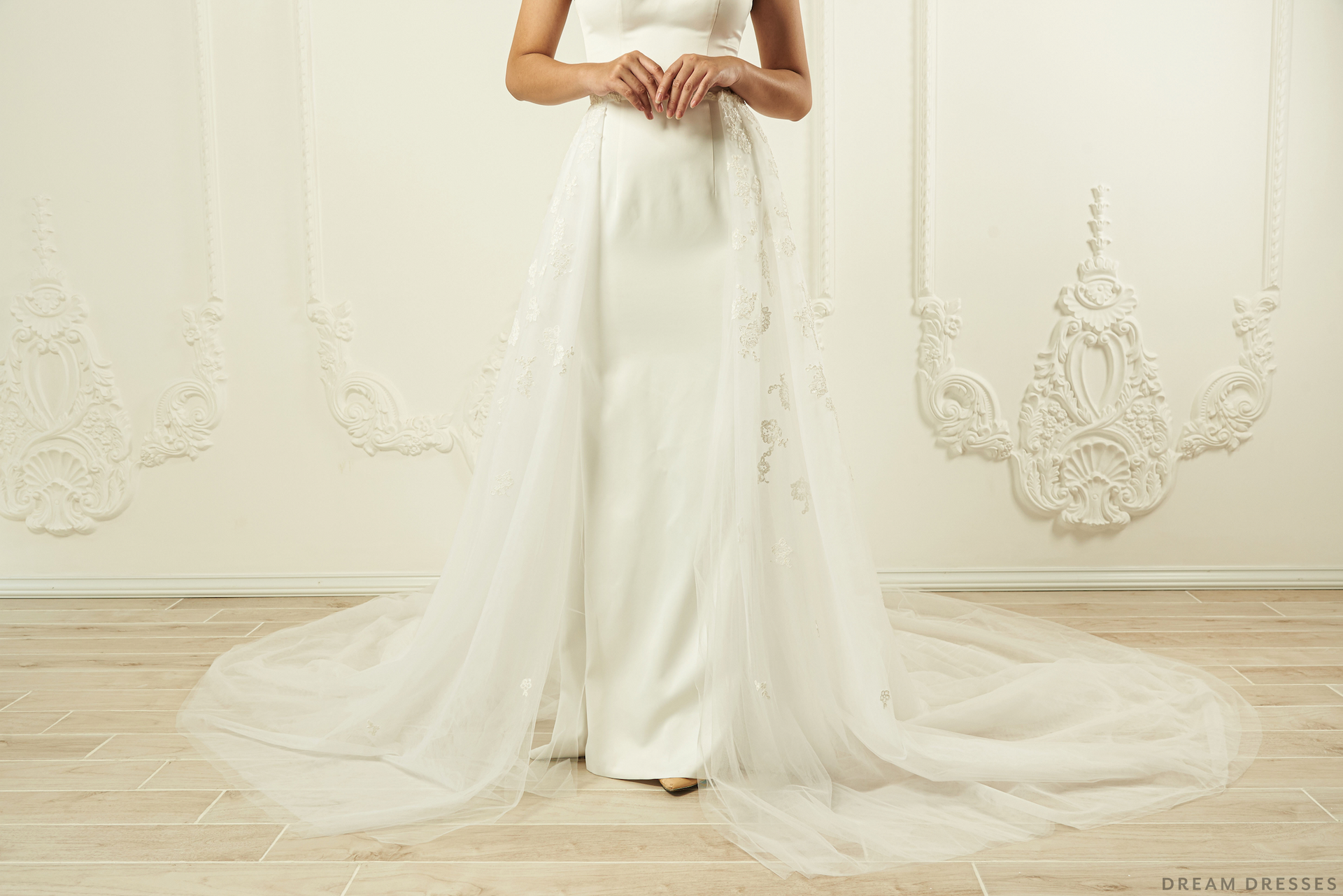 Lace Detachable Bridal Train (#Callie) - Dream Dresses by P.M.N.