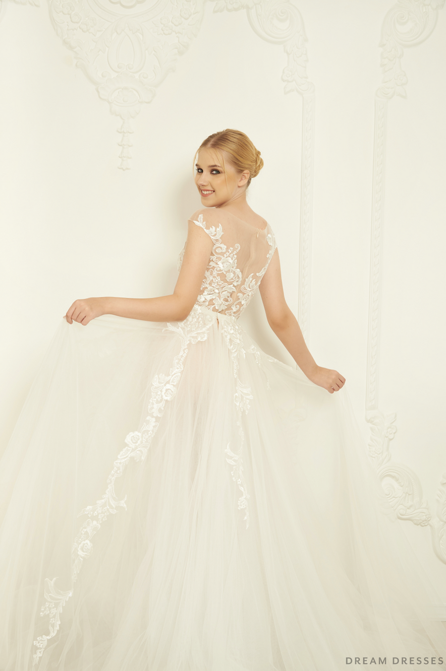 Detachable Bridal Overskirt (#Savia) - Dream Dresses by P.M.N.