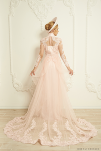 Blush Pink Bridal Ao Dai | Modern Vietnamese Bridal Dress (#EVIE) - Dream Dresses by P.M.N.