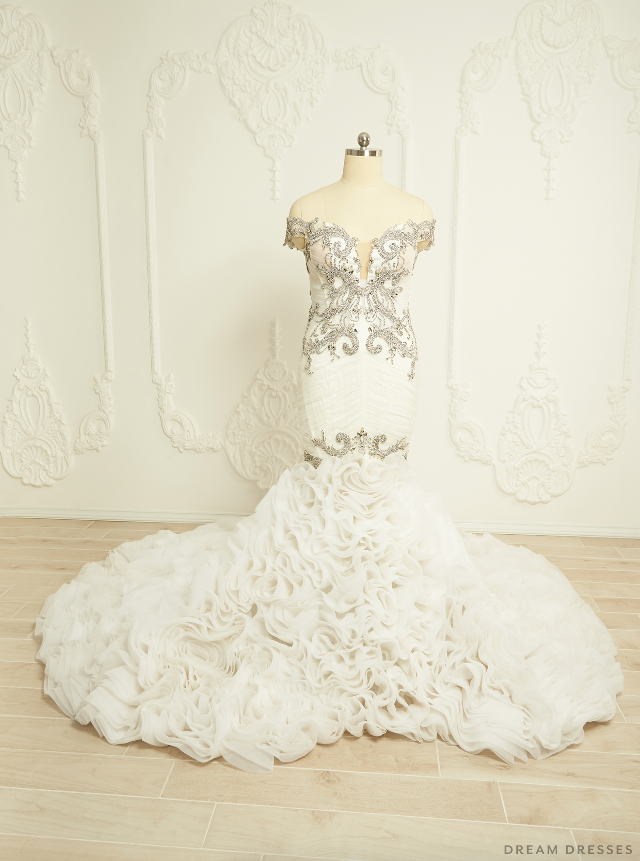 Rhinestones Mermaid Wedding Dress (#Sharina) - Dream Dresses by P.M.N.