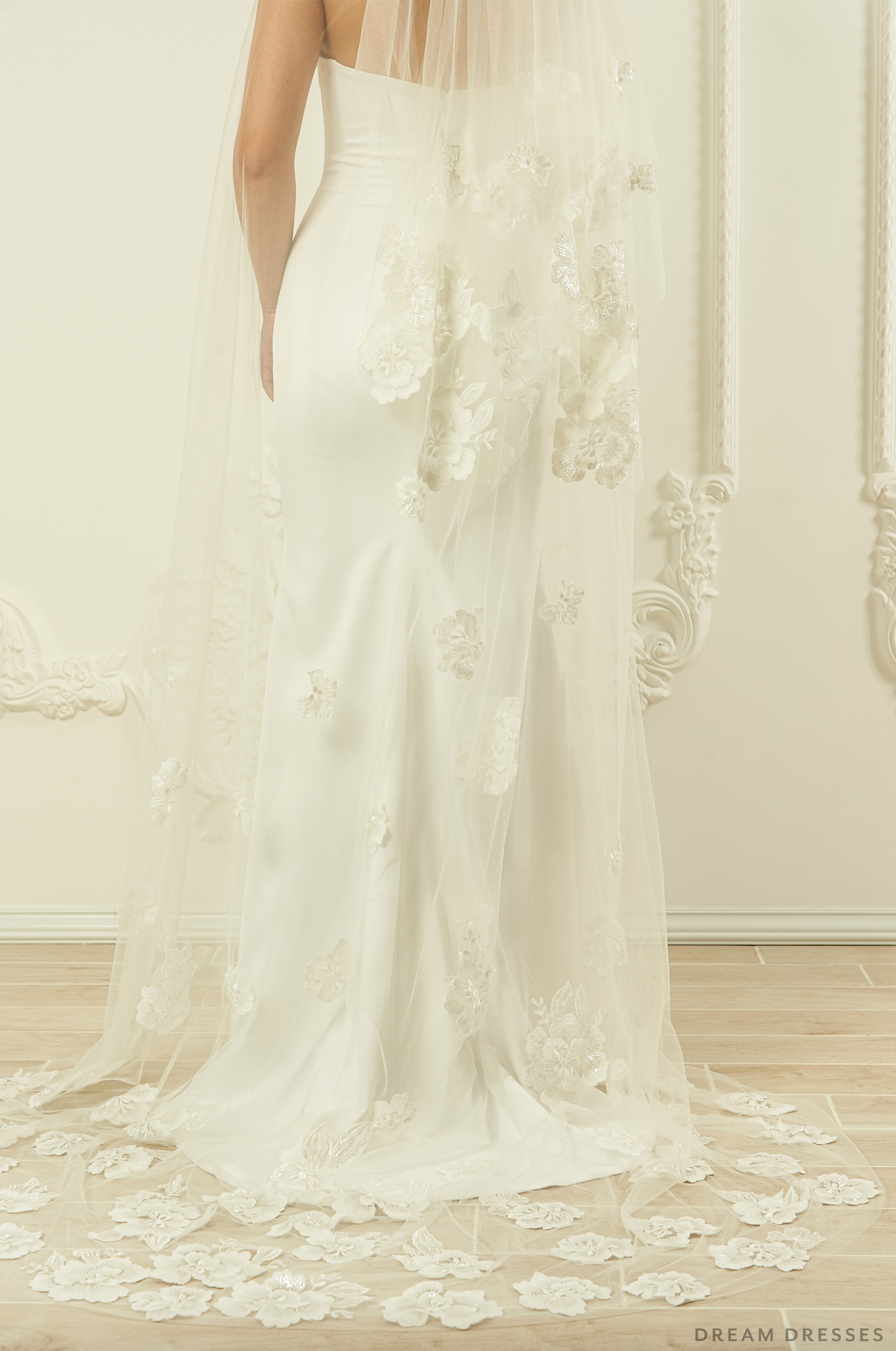 Two Layers Lace Bridal Veil (#Siran) - Dream Dresses by P.M.N.