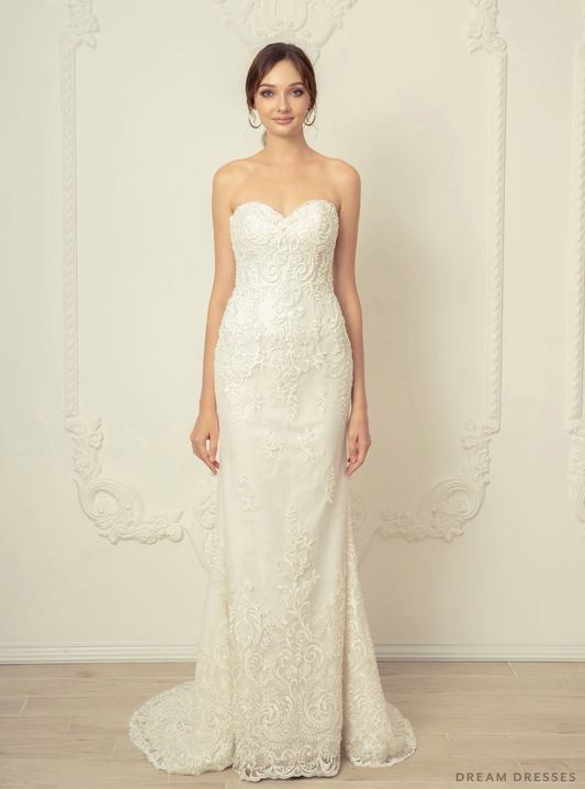 Lace Mermaid Wedding Dress (#Luciana) - Dream Dresses by P.M.N.