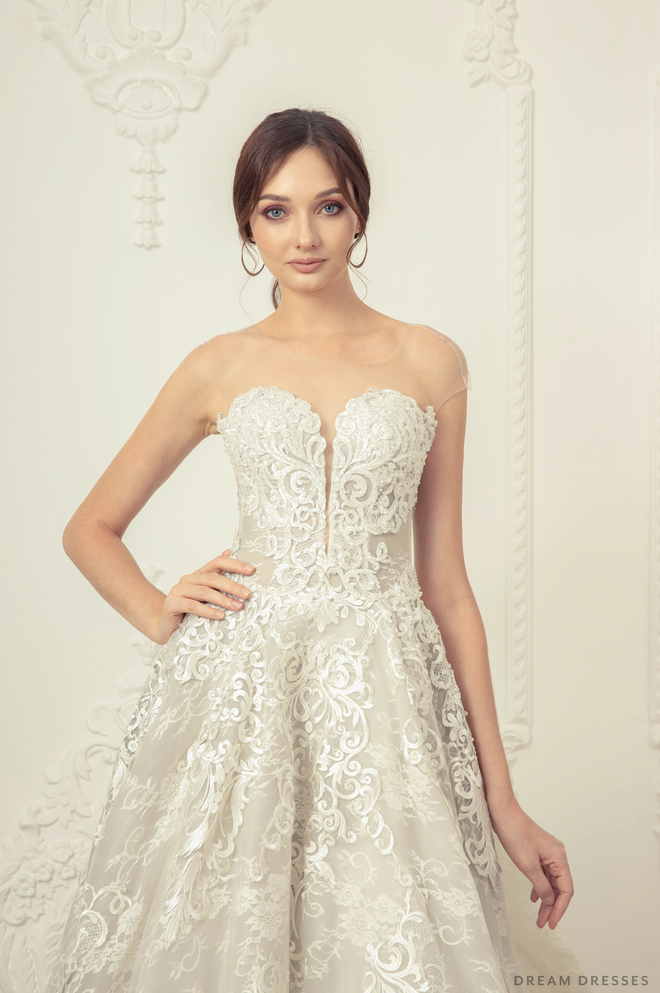 A-line Lace Wedding Dress (#Emily) - Dream Dresses by P.M.N.