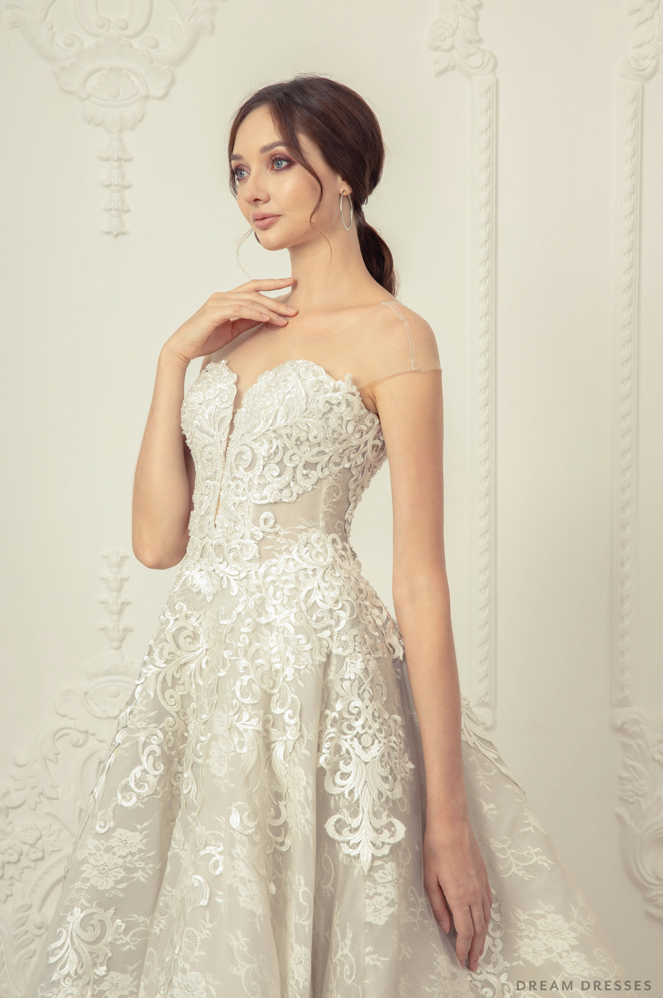 A-line Lace Wedding Dress (#Emily) - Dream Dresses by P.M.N.