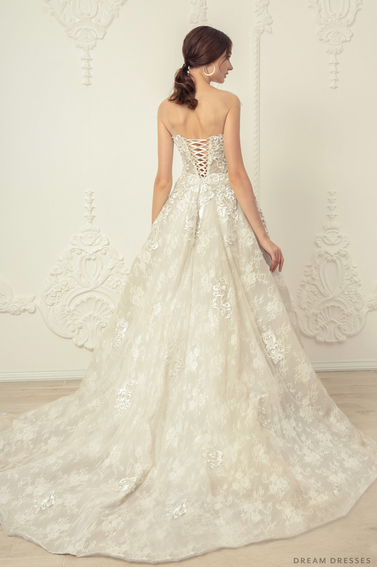 A-line Lace Wedding Dress (#Emily) - Dream Dresses by P.M.N.