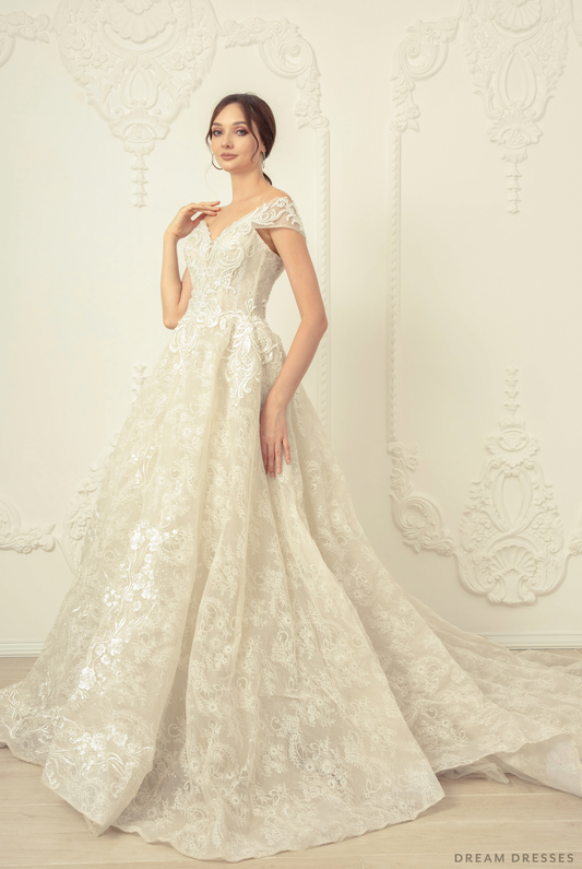 Off Shoulder Ball Gown Wedding Dress (#Campbell) - Dream Dresses by P.M.N.