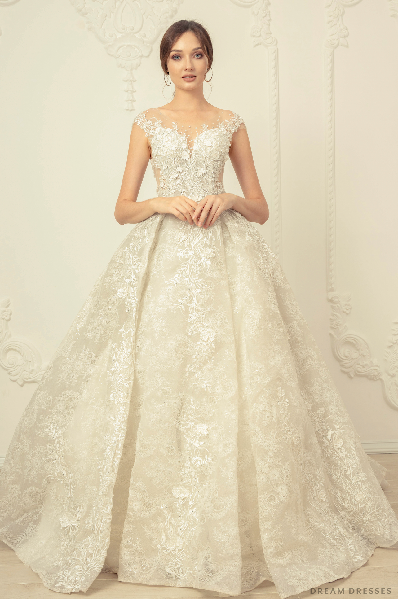 Lace Ball Gown Wedding Dress (#Vallea) - Dream Dresses by P.M.N.