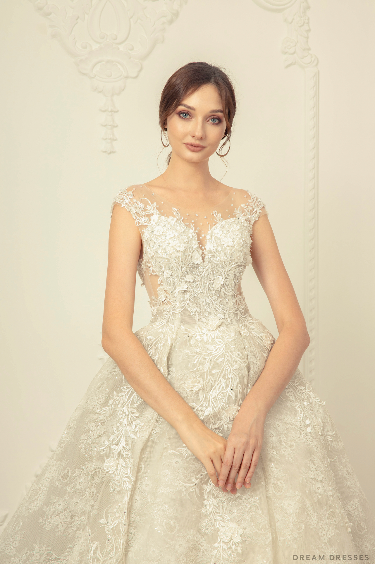 Lace Ball Gown Wedding Dress (#Vallea) - Dream Dresses by P.M.N.