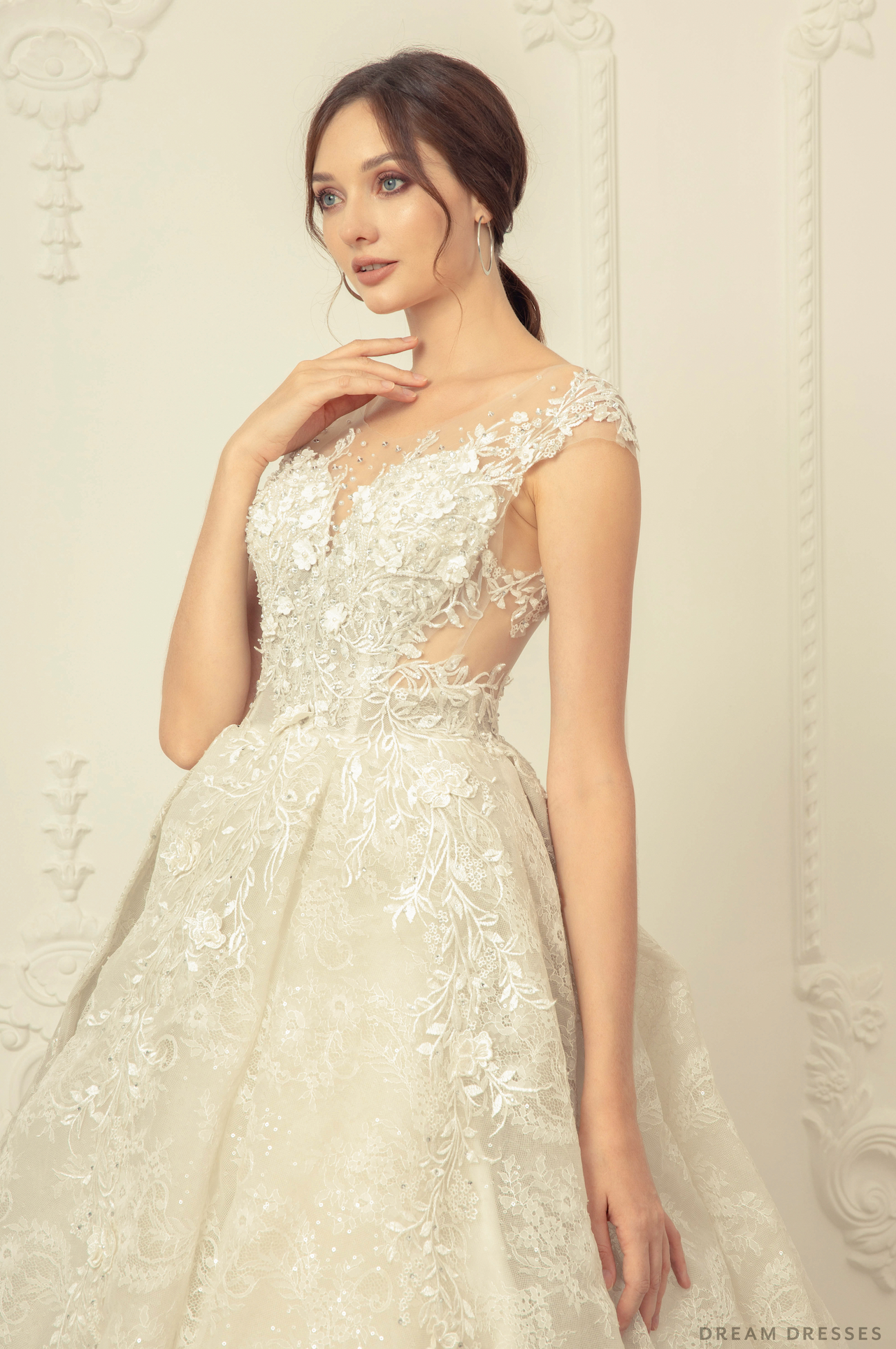Lace Ball Gown Wedding Dress (#Vallea) - Dream Dresses by P.M.N.