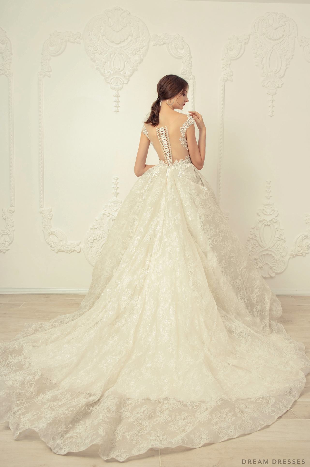 Lace Ball Gown Wedding Dress (#Vallea) - Dream Dresses by P.M.N.