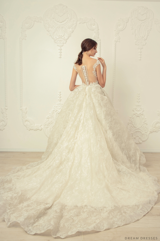 Lace Ball Gown Wedding Dress (#Vallea) - Dream Dresses by P.M.N.