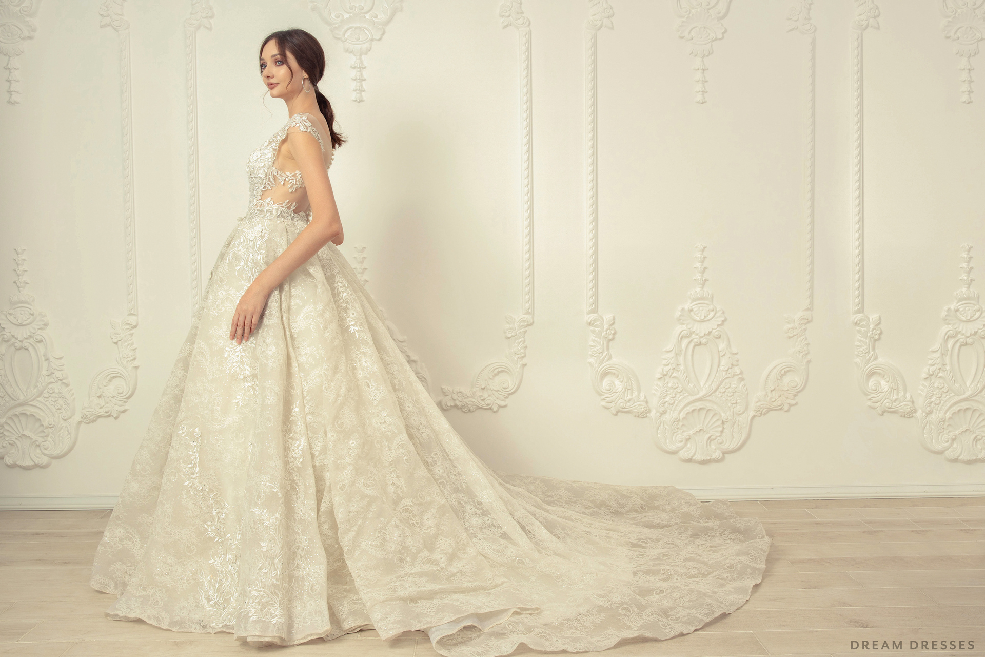 Lace Ball Gown Wedding Dress (#Vallea) - Dream Dresses by P.M.N.