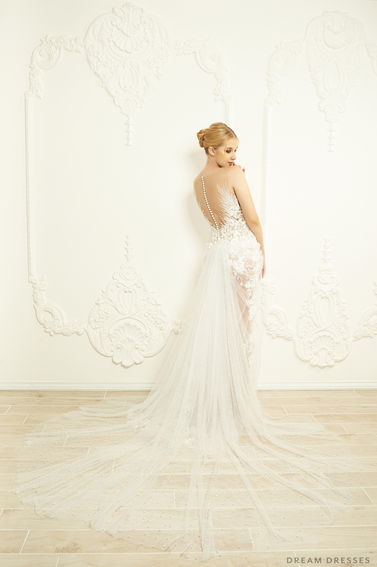 Glitter & Pearls Detachable Bridal Skirt (#Hera)