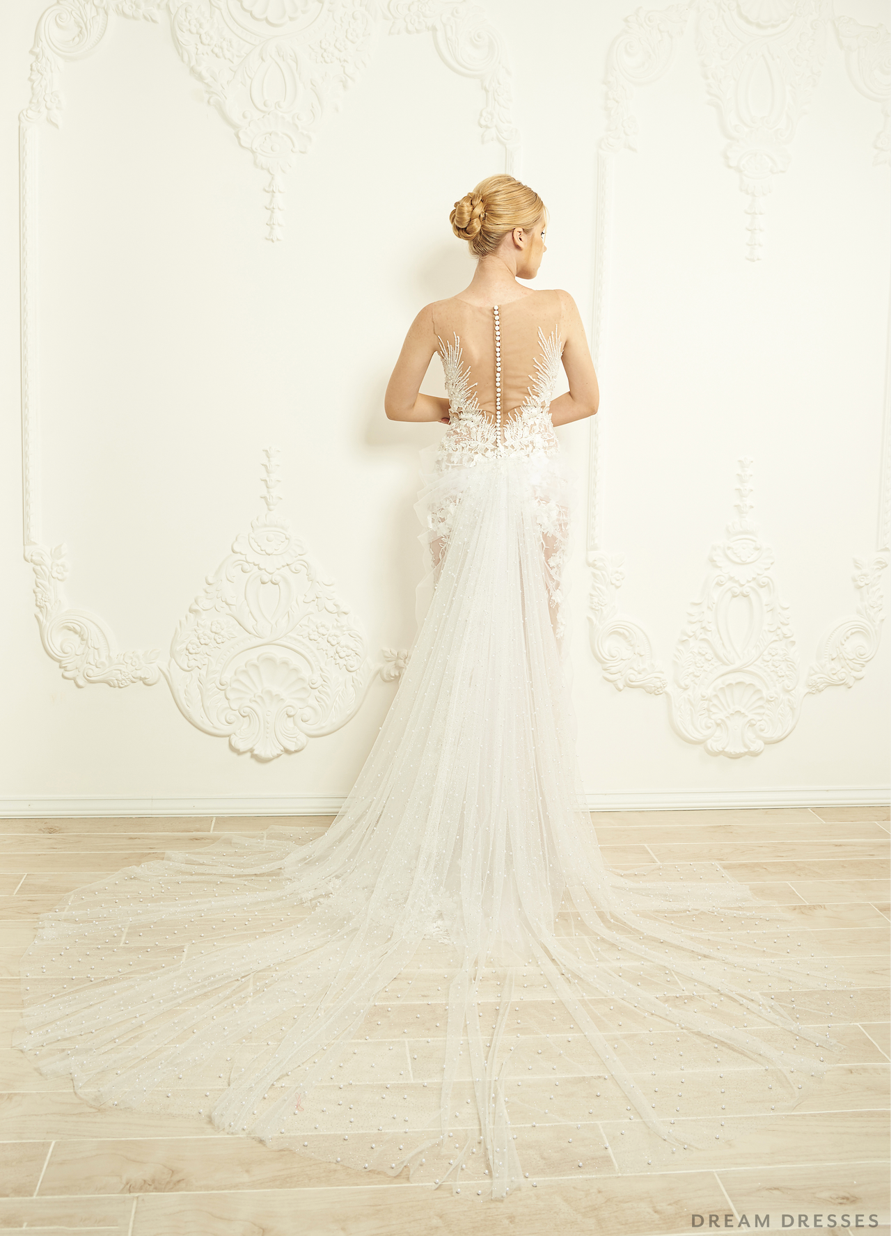 Glitter & Pearls Detachable Bridal Skirt (#Hera) - Dream Dresses by P.M.N.