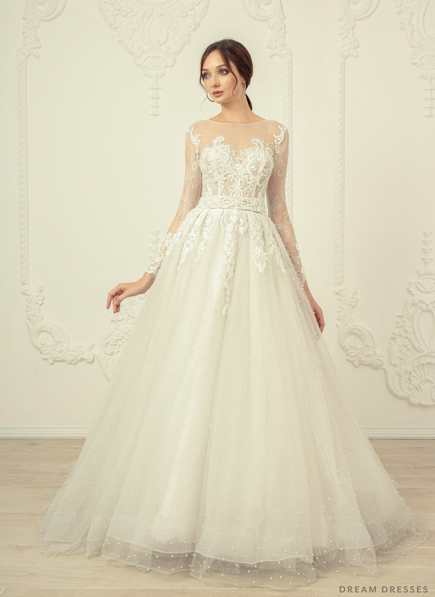 Long Sleeves Lace Wedding Dress (#Jolanda) - Dream Dresses by P.M.N.